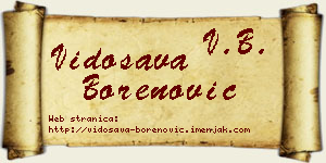 Vidosava Borenović vizit kartica